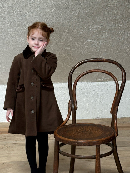 Aラインコート 襟付き ミディ丈 中綿 アウター【mh0011625】