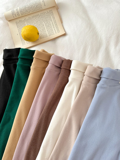 長袖Tシャツ キッズ ハイネック 無地 ベーシック くすみカラー トップス【mh0011664】