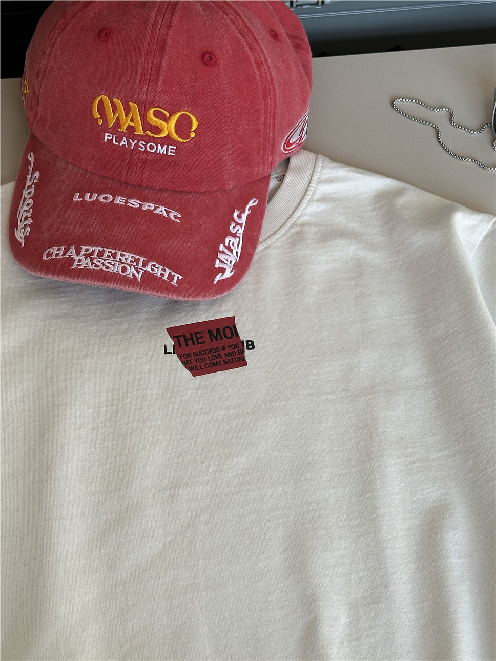 Textured Graphic T-shirt 英字ロゴ 半袖Tシャツ【mh0012940】