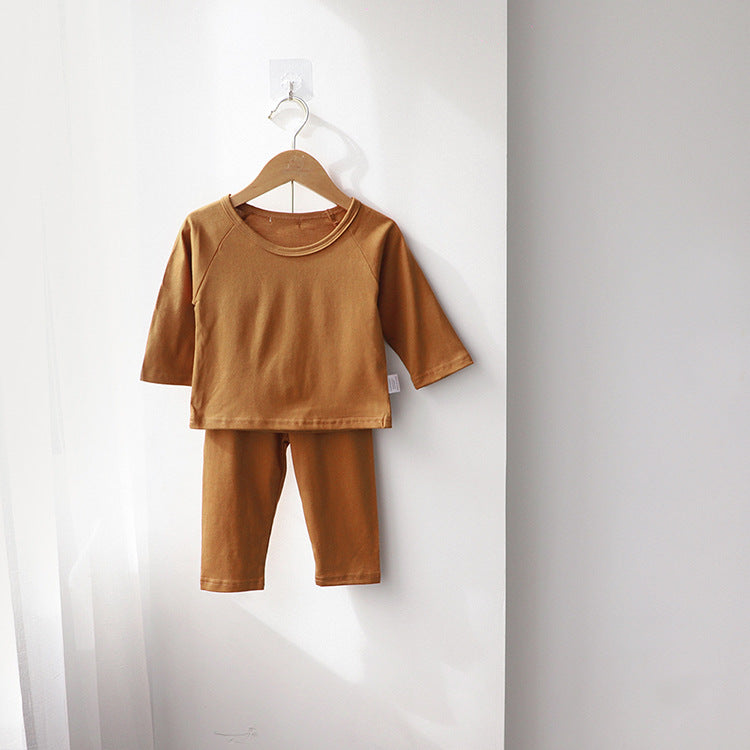Raglan Sleeve Cotton Lounge Set コットン 無地 ラランスリーブ セットアップ【mh0012667】