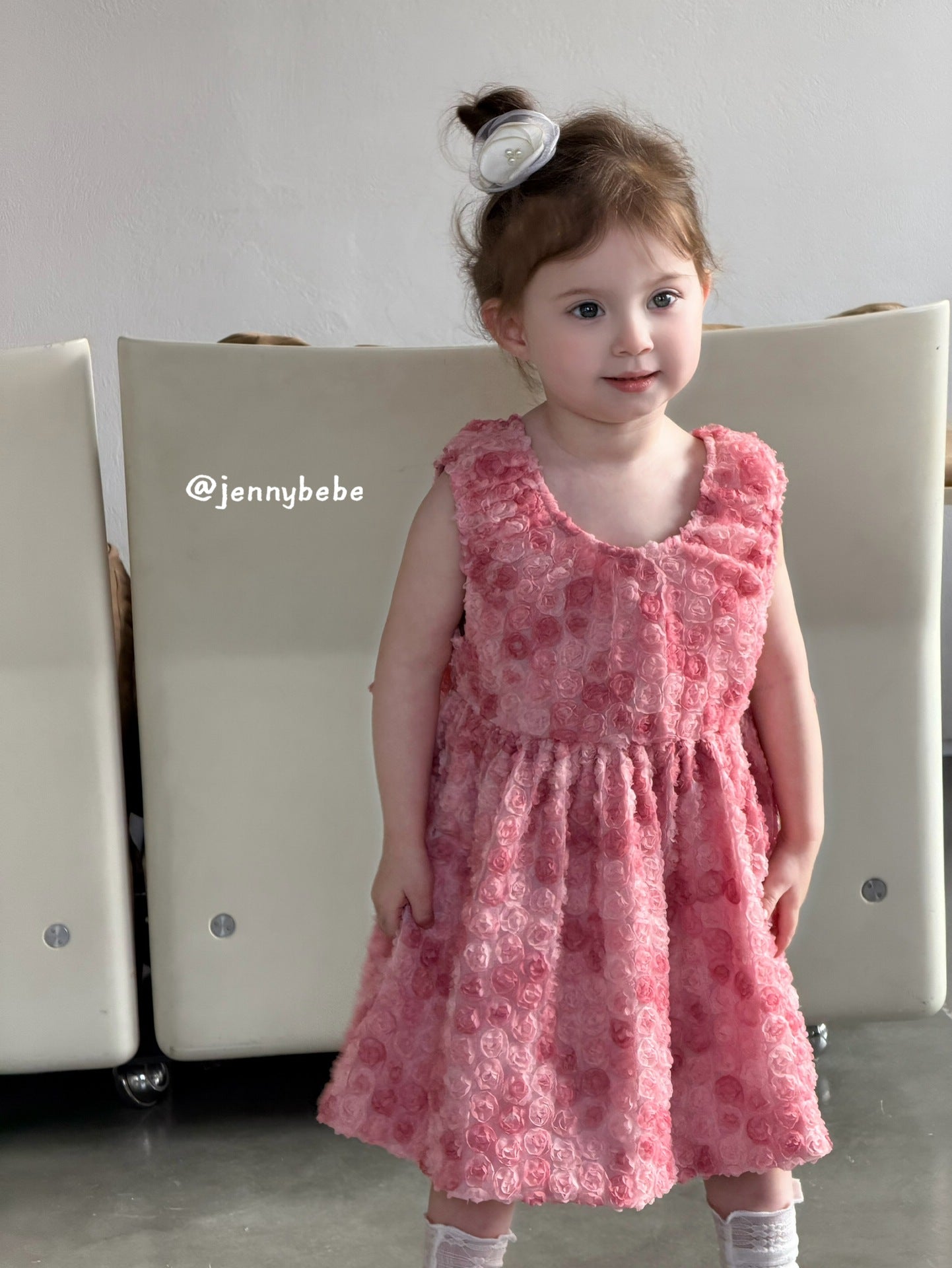 Rose Mesh Sleeveless Princess Dress 立体 ローズ チュール ワンピース【mh0012544】