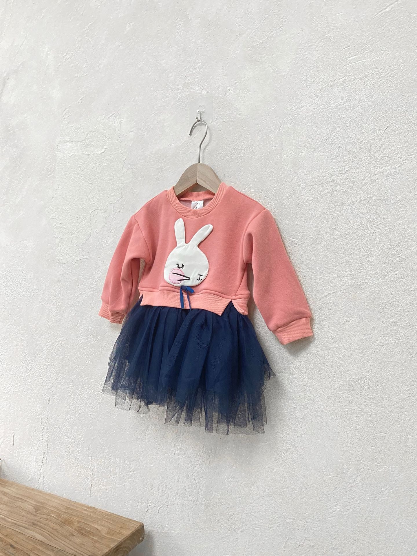 Animal Graphic Tulle Layered Dress チュール 長袖ワンピース【mh0012633】
