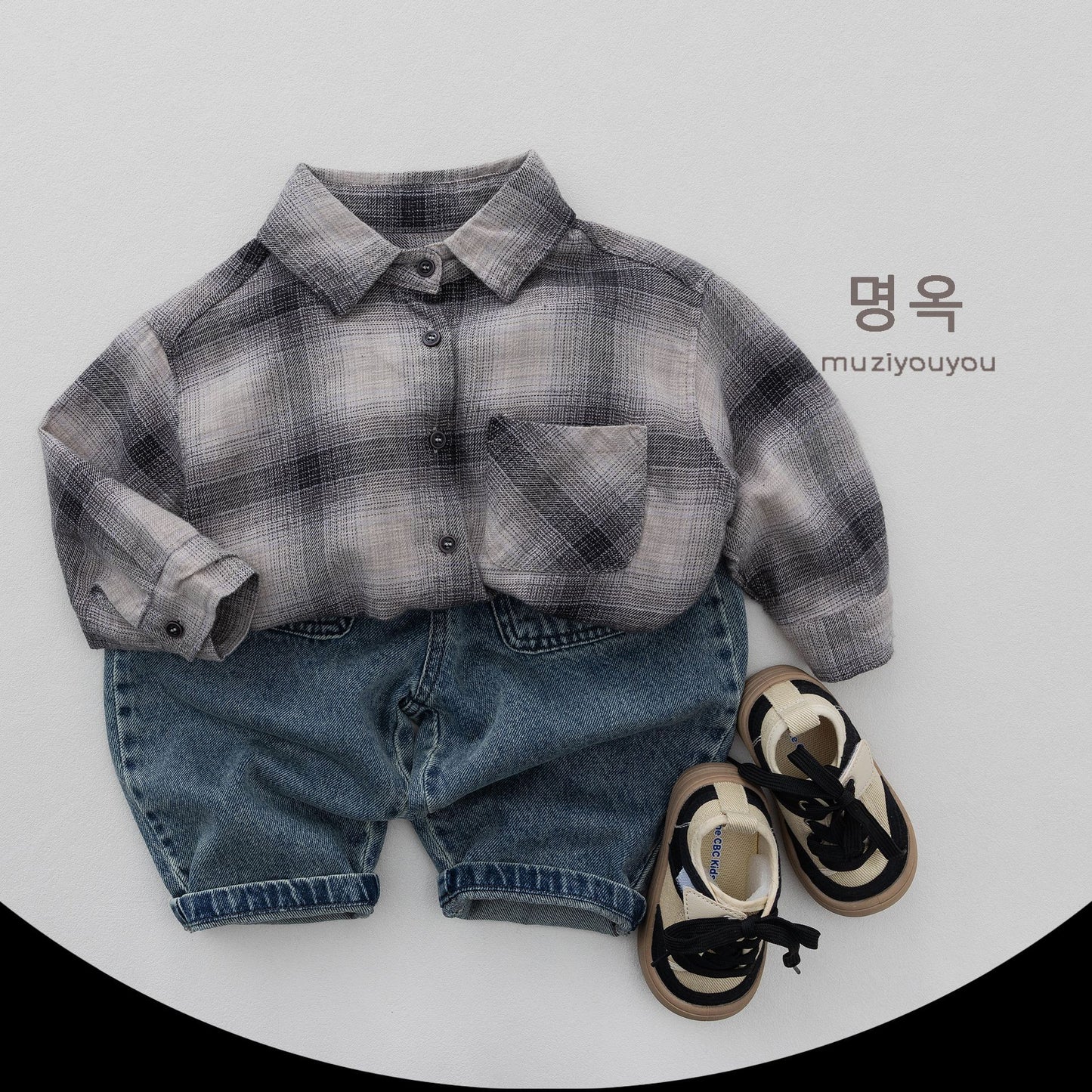 キッズ ウォッシュ加工 ルーズ ポケット付き デニムパンツ【mh0014170】