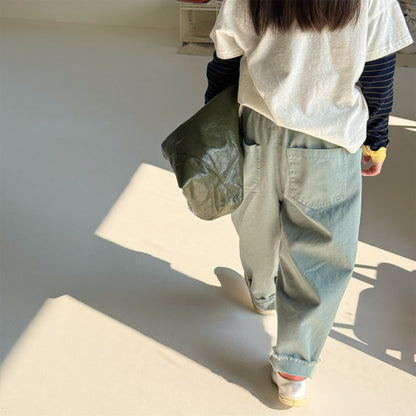 Zebra Embroidery Cotton Pants ゼブラ刺繍 コットン ワイドパンツ【mh0012469】 ADbaby ロングパンツ・スウェットパンツ