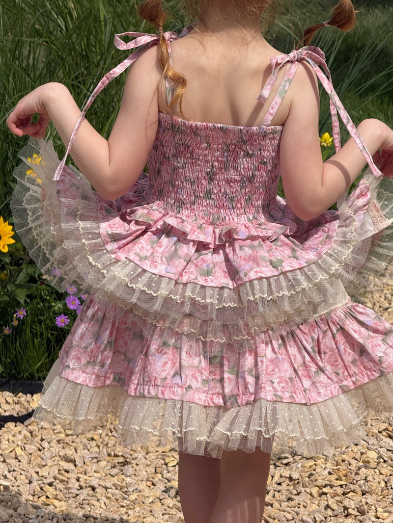 Vintage Lace Patchwork Floral Slip Dress フラワー キャミソールワンピース【mh0013235】