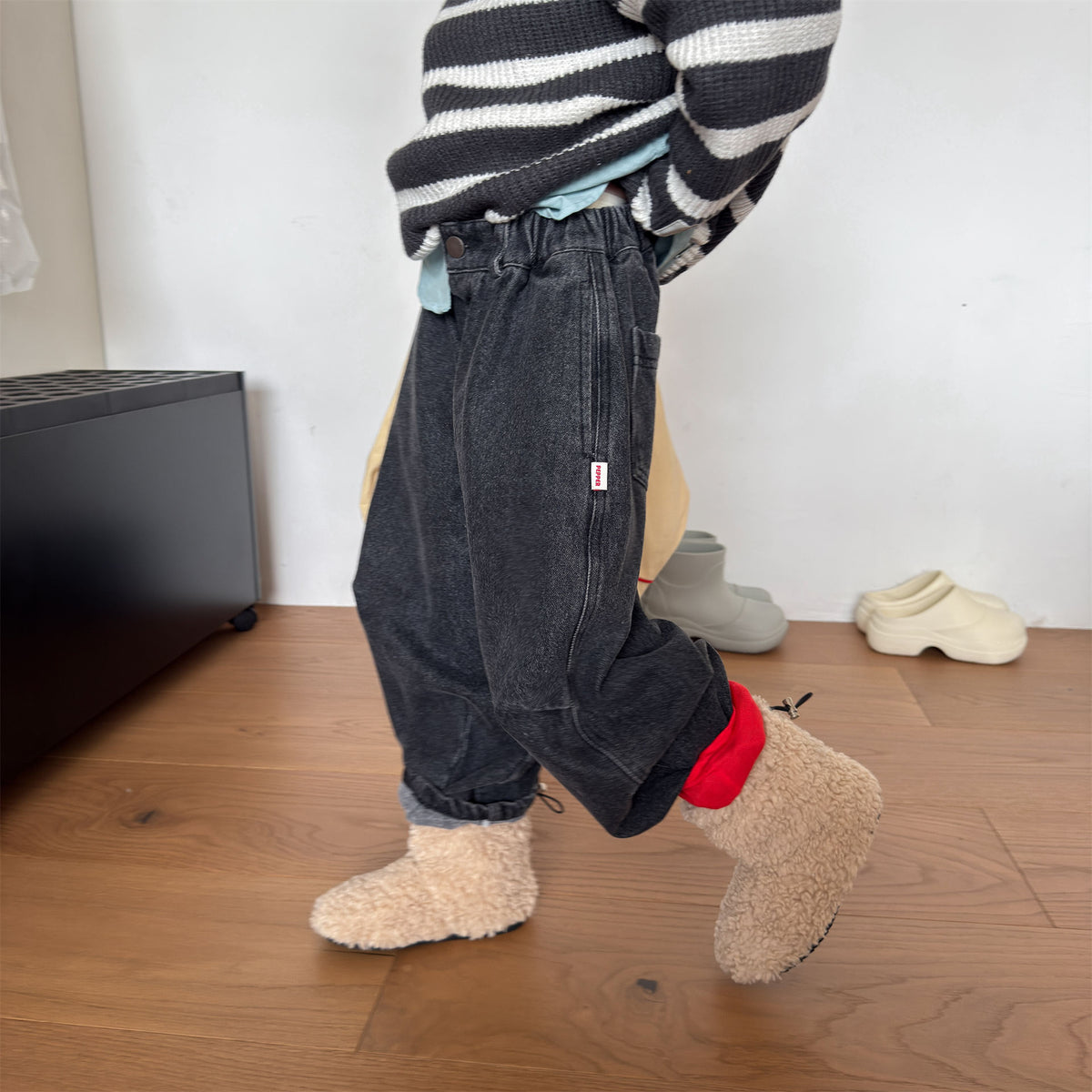 Pantalones vaqueros holgados de pierna cónica para niños【mh0014537】
