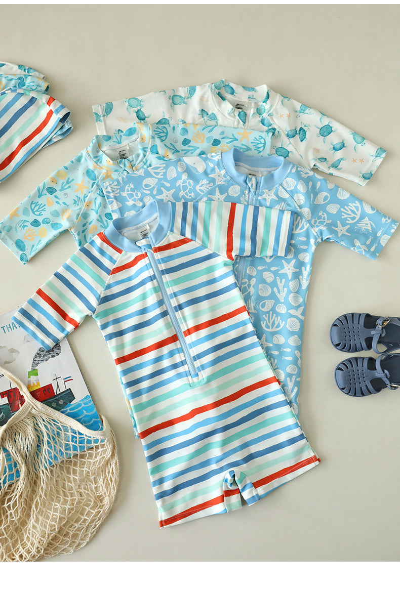 UPF50+ Printed Short Sleeve Swimsuit mh0012589