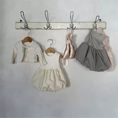 Ribbed Cardigan Balloon Skirt リブカーディガン スカート セット【mh0012501】