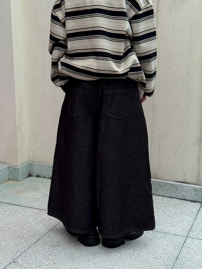 ワイドパンツ キッズ 裏起毛 厚手 ゆったり 無地 ルーズフィット カジュアル【mh0011685】