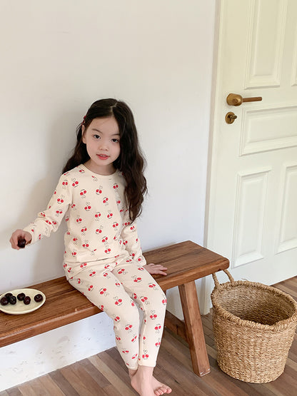 Long Sleeve Printed Pajamas 長袖 プリント パジャマ セット【mh0012243】