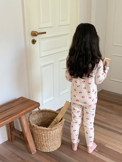 Long Sleeve Printed Pajamas 長袖 プリント パジャマ セット【mh0012243】