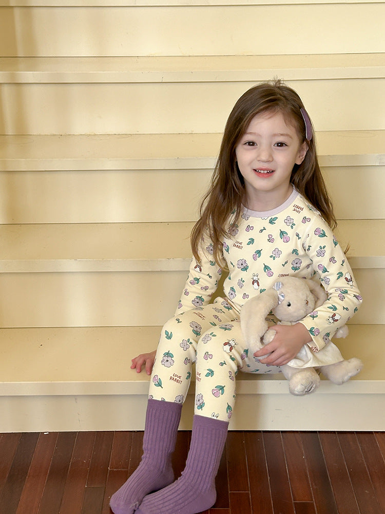 Long Sleeve Printed Pajama Set 長袖 プリント パジャマ セット【mh0012244】