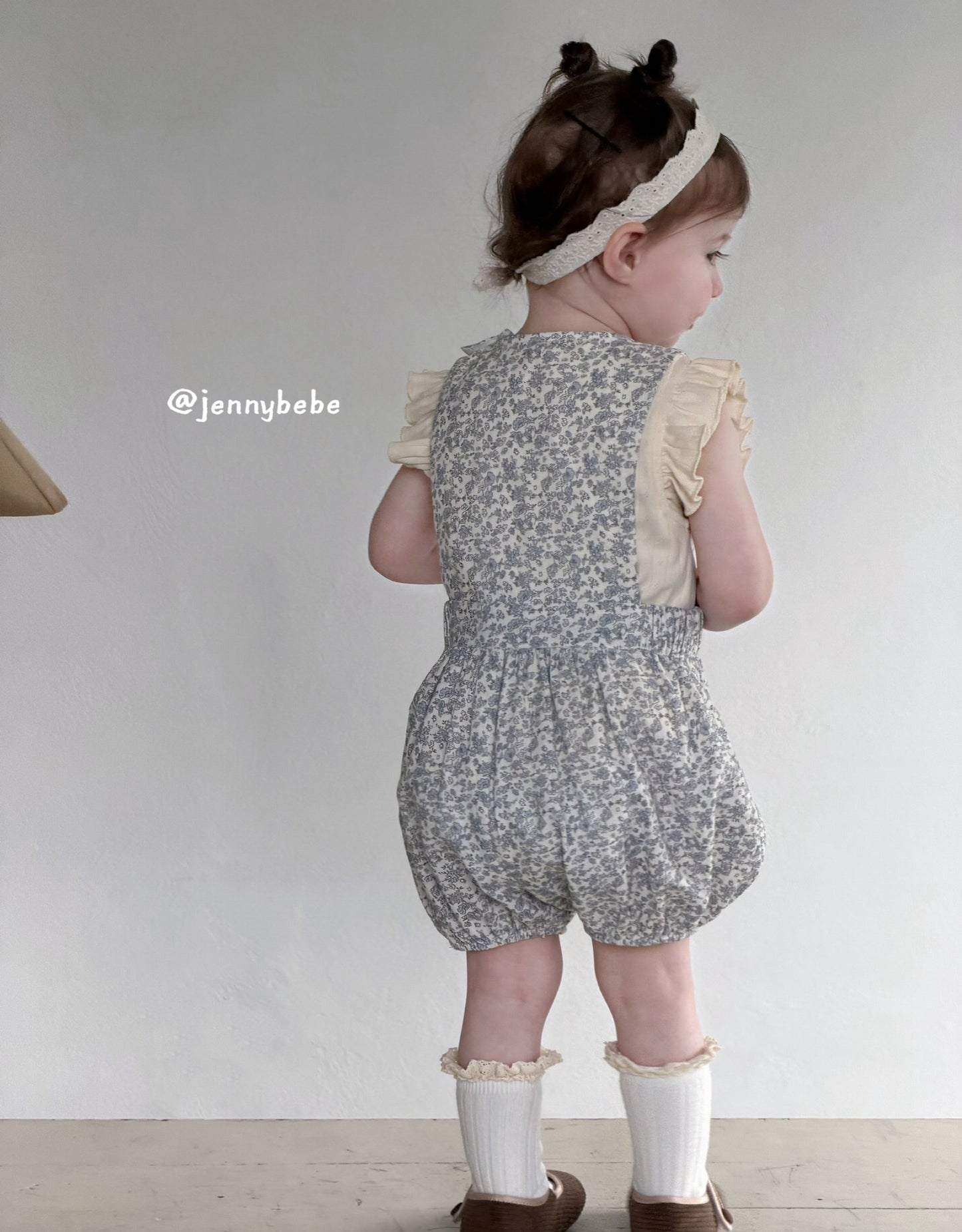 Floral Cotton Blouse Romper Set 花柄 コットン ブラウス ロンパース セットアップ【mh0012543】