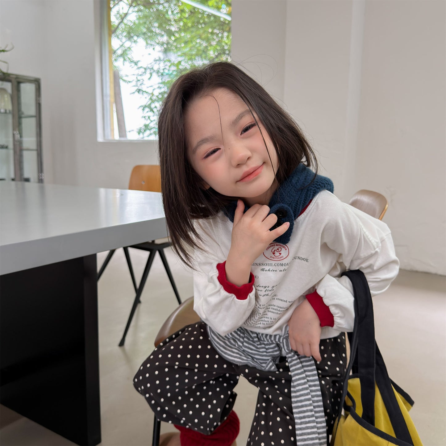 Kids' Color-Blocked Ringer Loose-Fit Letter-Printed Striped Long-Sleeved T-Shirt [mh0014062]