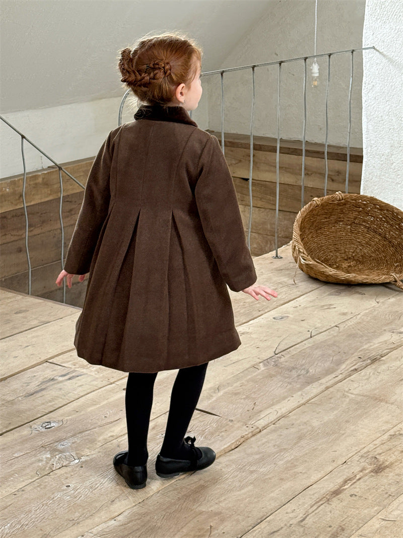 Aラインコート 襟付き ミディ丈 中綿 アウター【mh0011625】