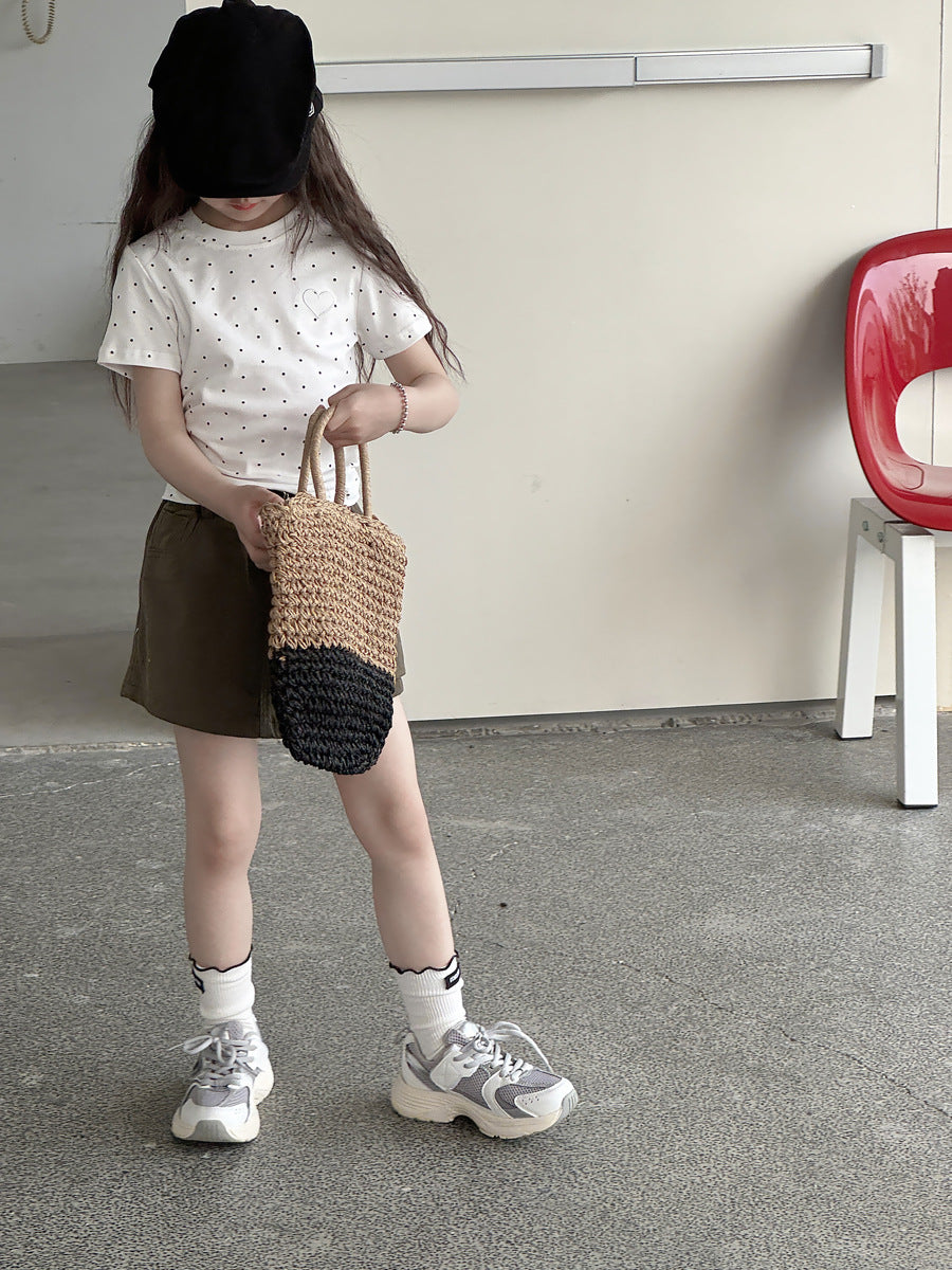 Asymmetry Mixed Media Shorts アシンメトリー キュロットパンツ【mh0013066】