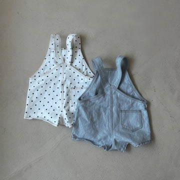 Denim Strap Baby Jumpsuit デニム サロペット ロンパース【mh0012503】
