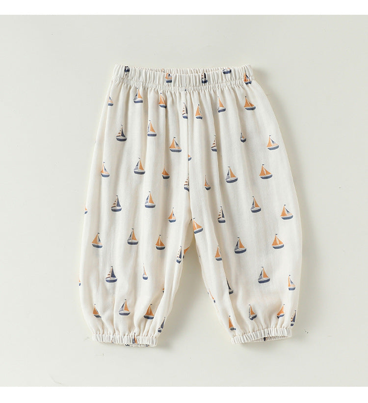 Fruit Print Cotton Pants アニマル＆フルーツ ロングパンツ【mh0013045】