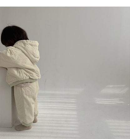 Corduroy Padded Hoodie & Pants Set コーデュロイ 中綿パーカー パンツ【mh0012646】