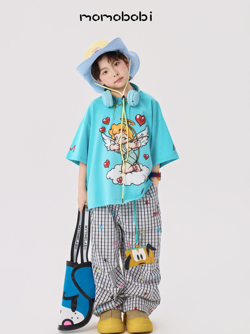 Star Print Stretch Pants カラフルスター ロングルーズパンツ【mh0013004】