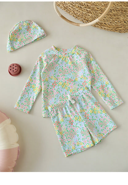 UPF50 Plus Printed Long Sleeve Swimsuit Rashguard Set-up [mh0012585]