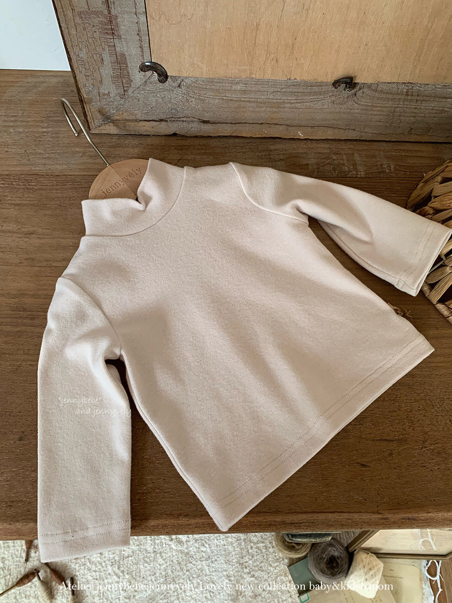 ベビー キッズ チェック ドット 中綿 キャミソール ロンパース キャミソールワンピース ハイネック 長袖Tシャツ【mh0014658】