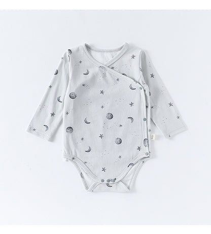 長袖肌着ロンパース/パンツ アニマル/星月プリント ボディスーツ【mh0011724】
