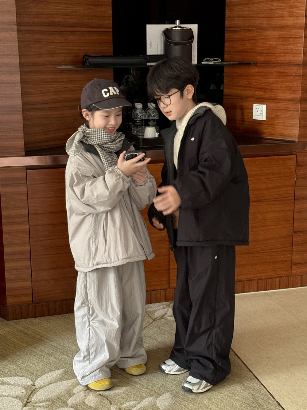 セットアップ キッズ 中綿 厚手 キルティング スタンドカラー カジュアル【mh0011675】