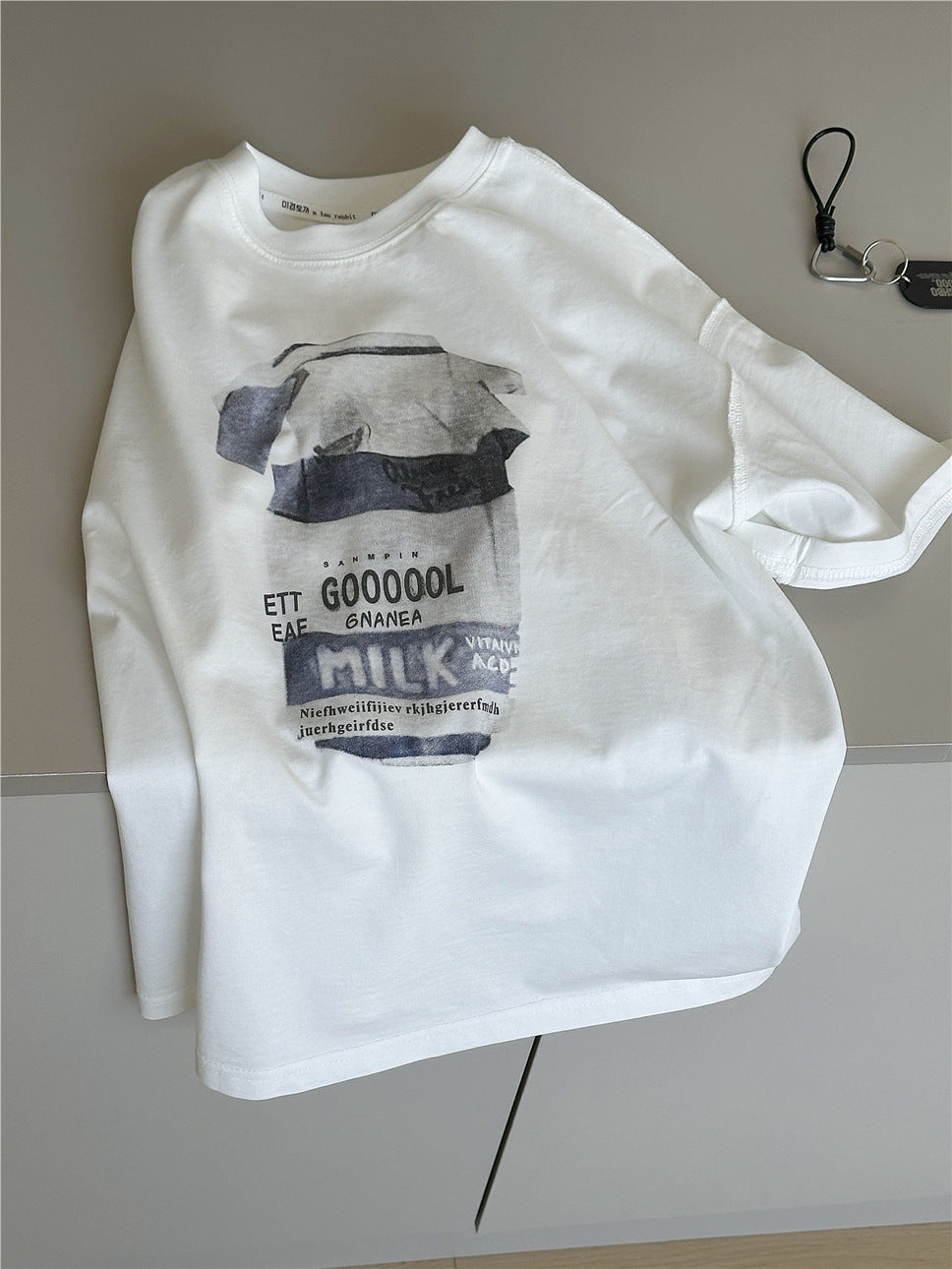 Graphic Cotton Tee ミルクプリント 半袖Tシャツ【mh0012970】