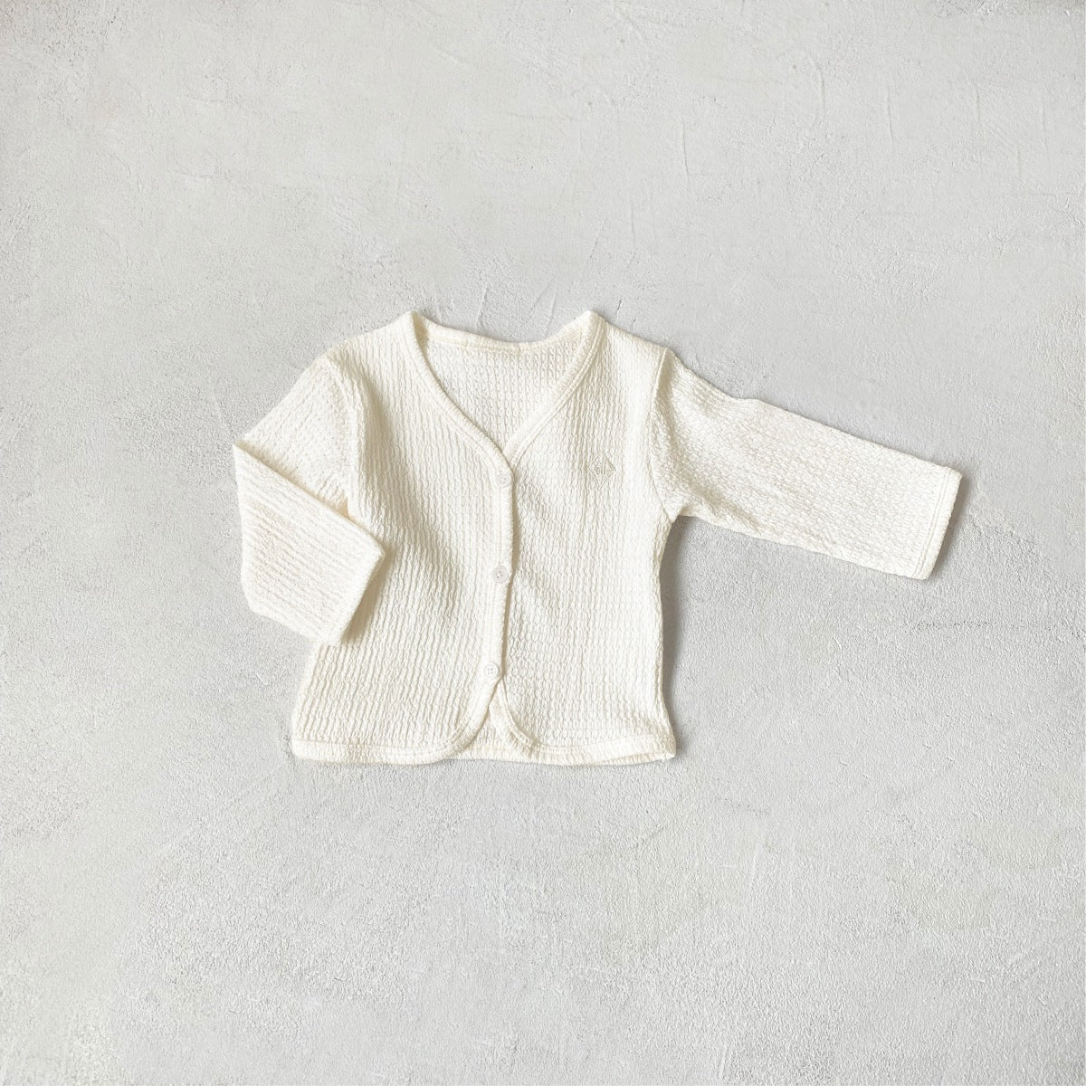 Baby Waffle Openwork Cardigan, Camisole & Long Pants - 3 Piece Set【mh0009038】