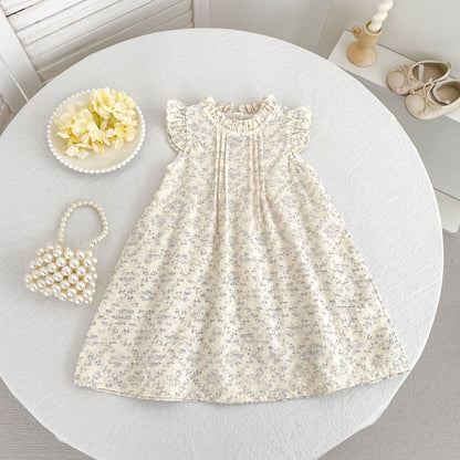 Floral Ruffle Sleeveless Romper Dress フリル ノースリーブロンパース ミモレ丈ワンピース【mh0013157】