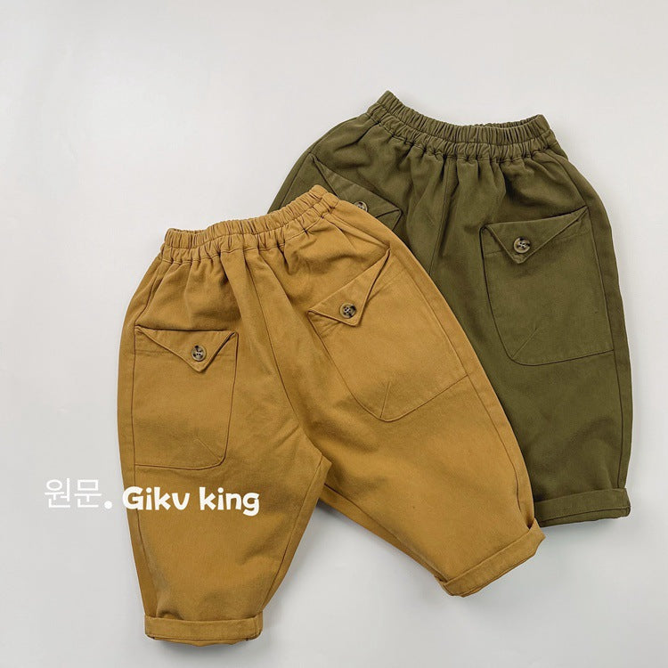 キッズ フラップポケット ルーズ ロングパンツ【mh0014599】