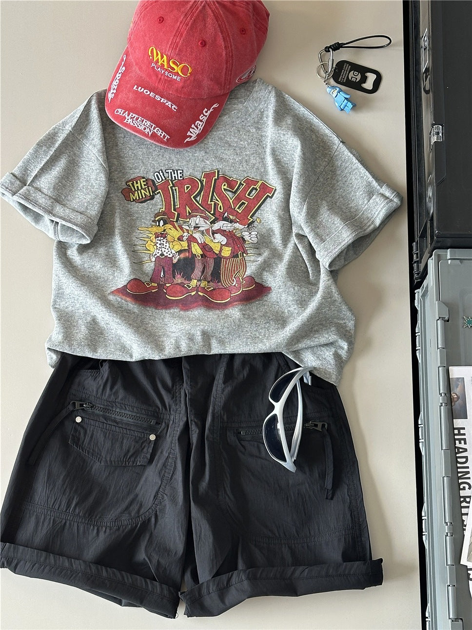 Cartoon Graphic T-Shirt キャラクター プリント 半袖Tシャツ【mh0012945】