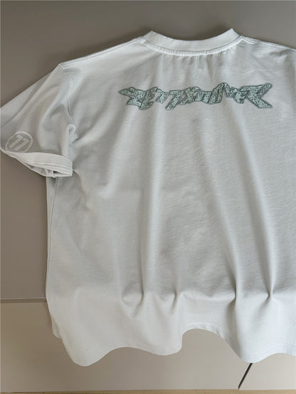 Abstract Art Graphic Tee グラフィックプリント 半袖Tシャツ【mh0012943】