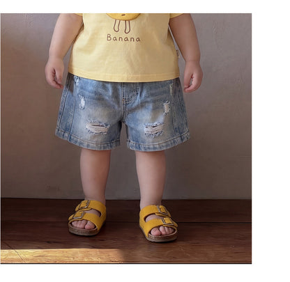 Vintage Distressed Denim Shorts [mh0012853]