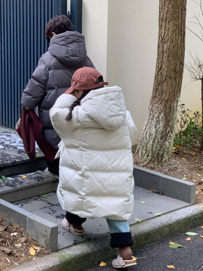 ダウンジャケット ロングコート フーディベンチコート【mh0011653】