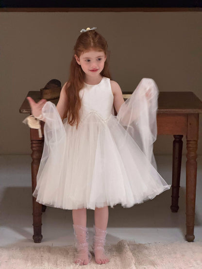 Starlight Tulle Princess Dress ホワイト ノースリーブワンピース【mh0012889】