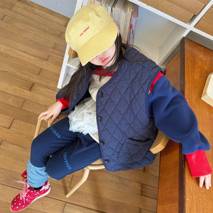 レギンスパンツ 裏起毛 ロゴ刺繍 ドッキング リブ ボトムス【mh0011611】