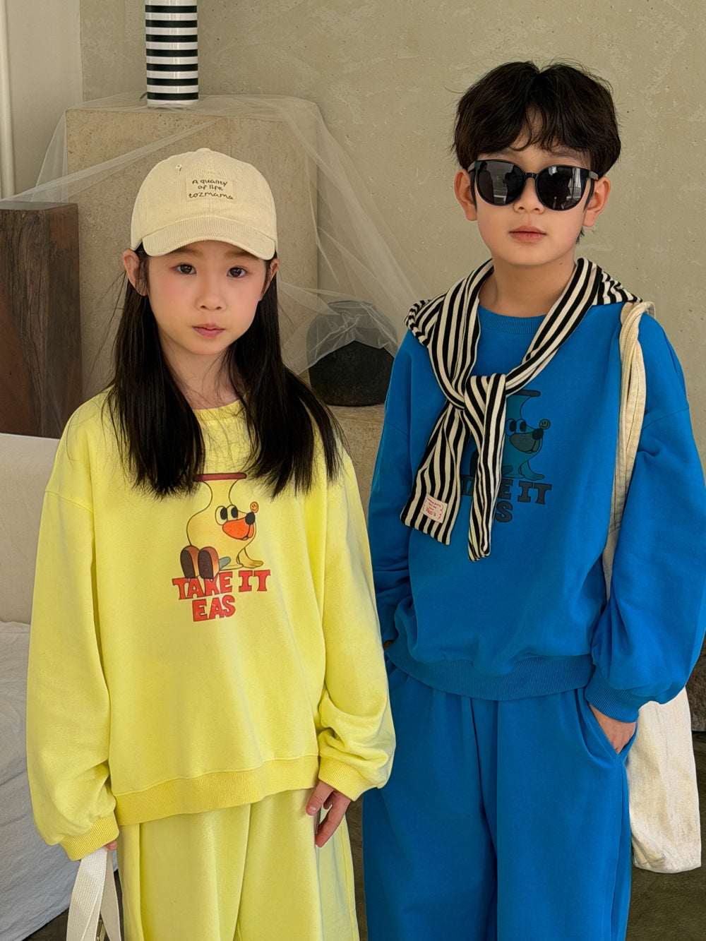 Dog Print Sweatshirt Set 犬 プリント スウェット セットアップ【mh0012515】
