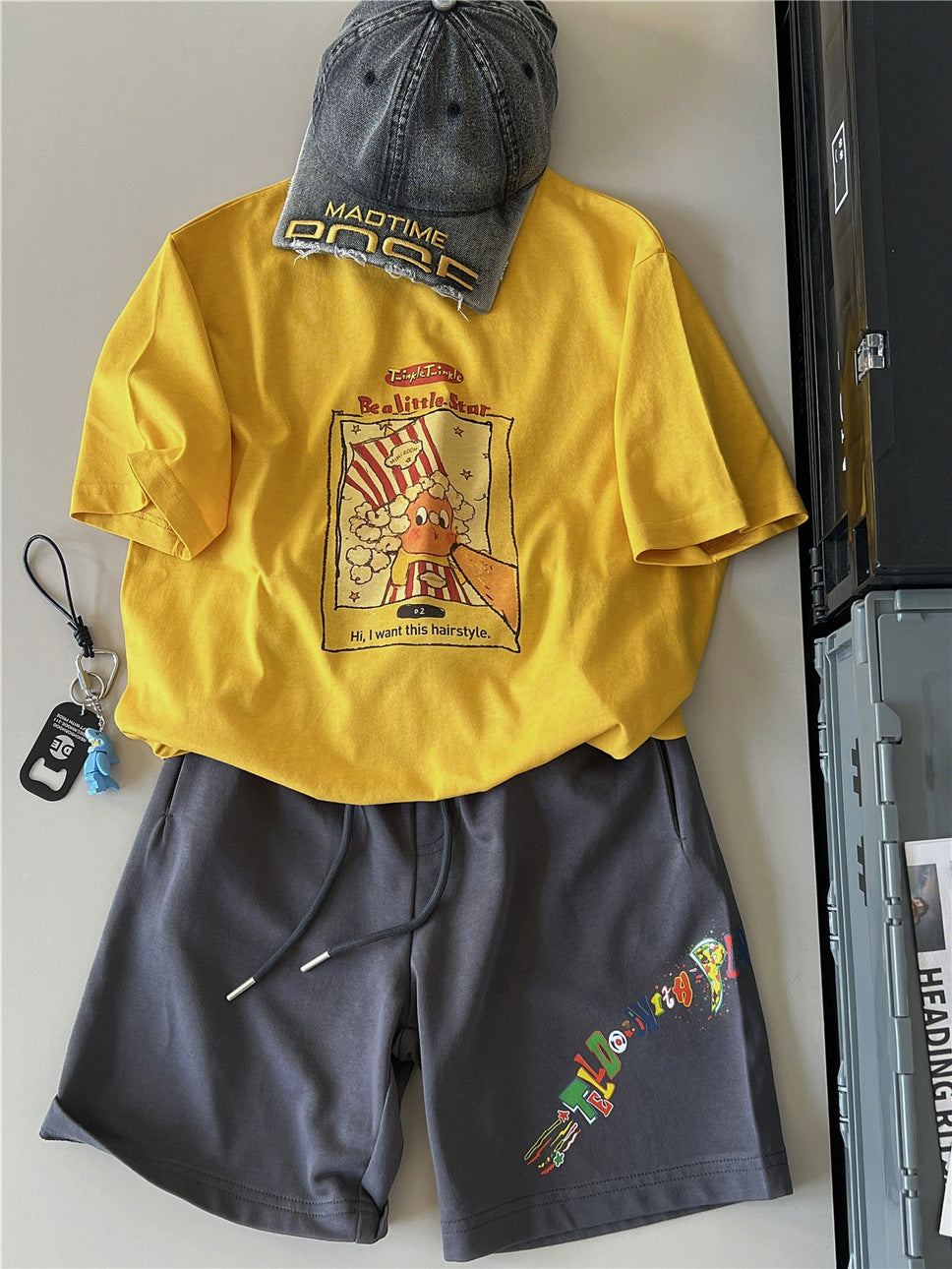 Graphic Sweat Shorts ロゴプリント ハーフパンツ【mh0012962】