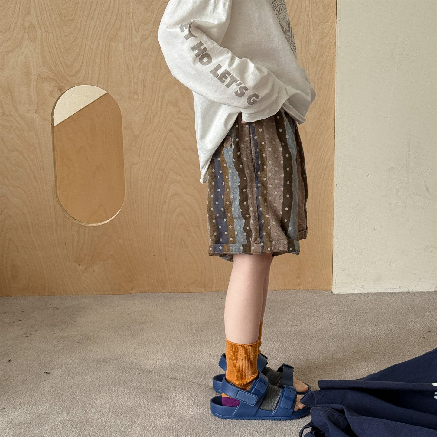 Belted Striped Shorts ストライプ ハーフパンツ【mh0013226】