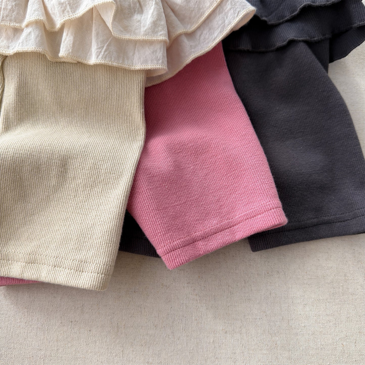Ruffle Waist Short Leggings ラッフル ショートレギンス【mh0013231】