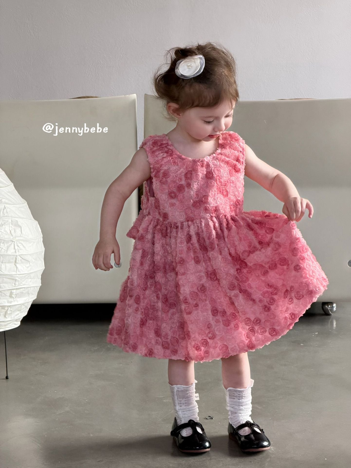 Rose Mesh Sleeveless Princess Dress 立体 ローズ チュール ワンピース【mh0012544】