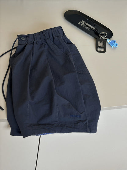 Plaid Hem Shorts チェックヘム タックハーフパンツ【mh0012955】