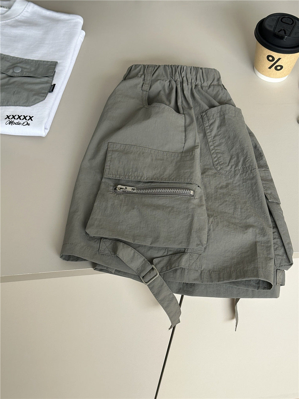 Strap Cargo Shorts ワークポケット ハーフパンツ【mh0012966】