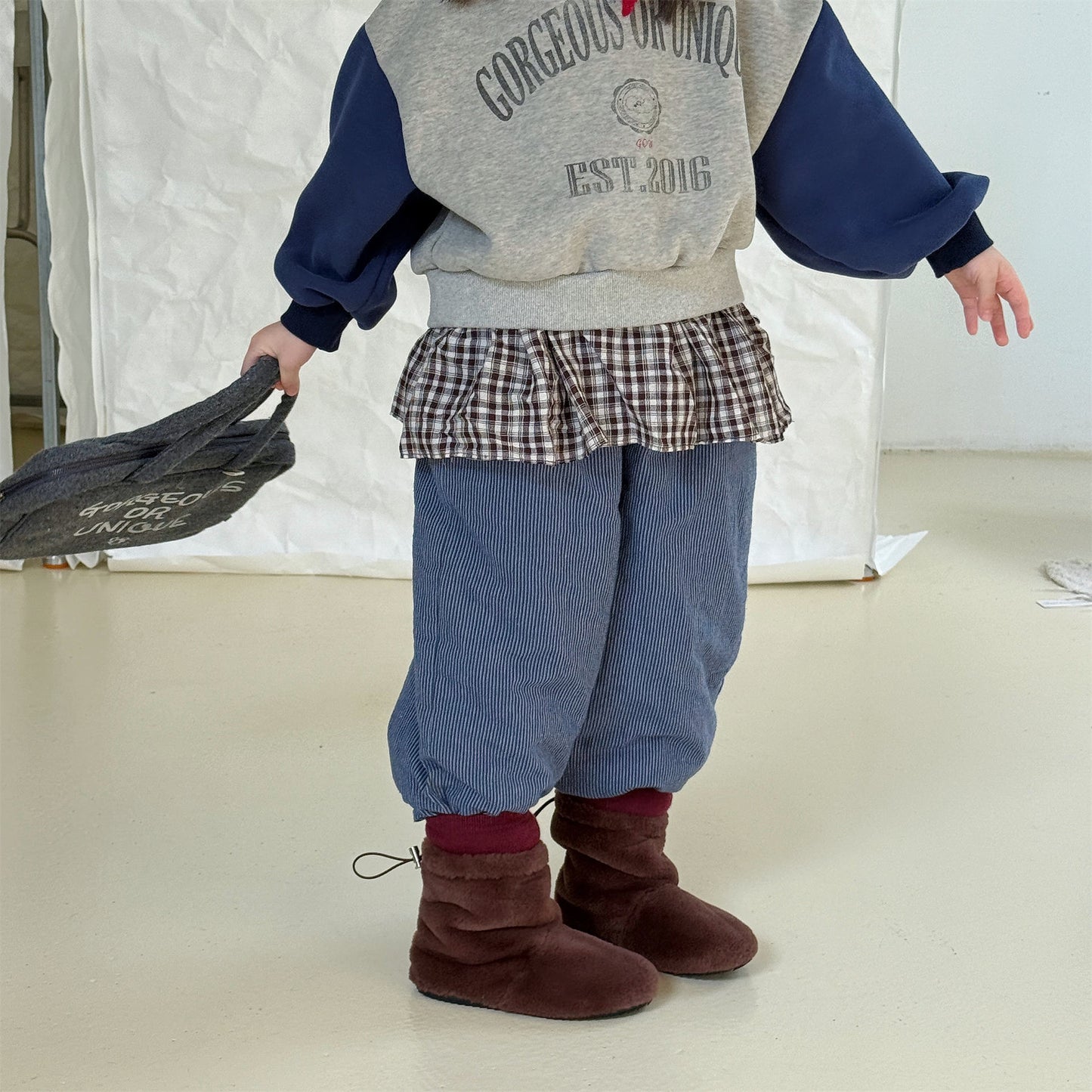 ストライプパンツ 裏ボア ジョガー スウェット カジュアル ボトムス【mh0011605】