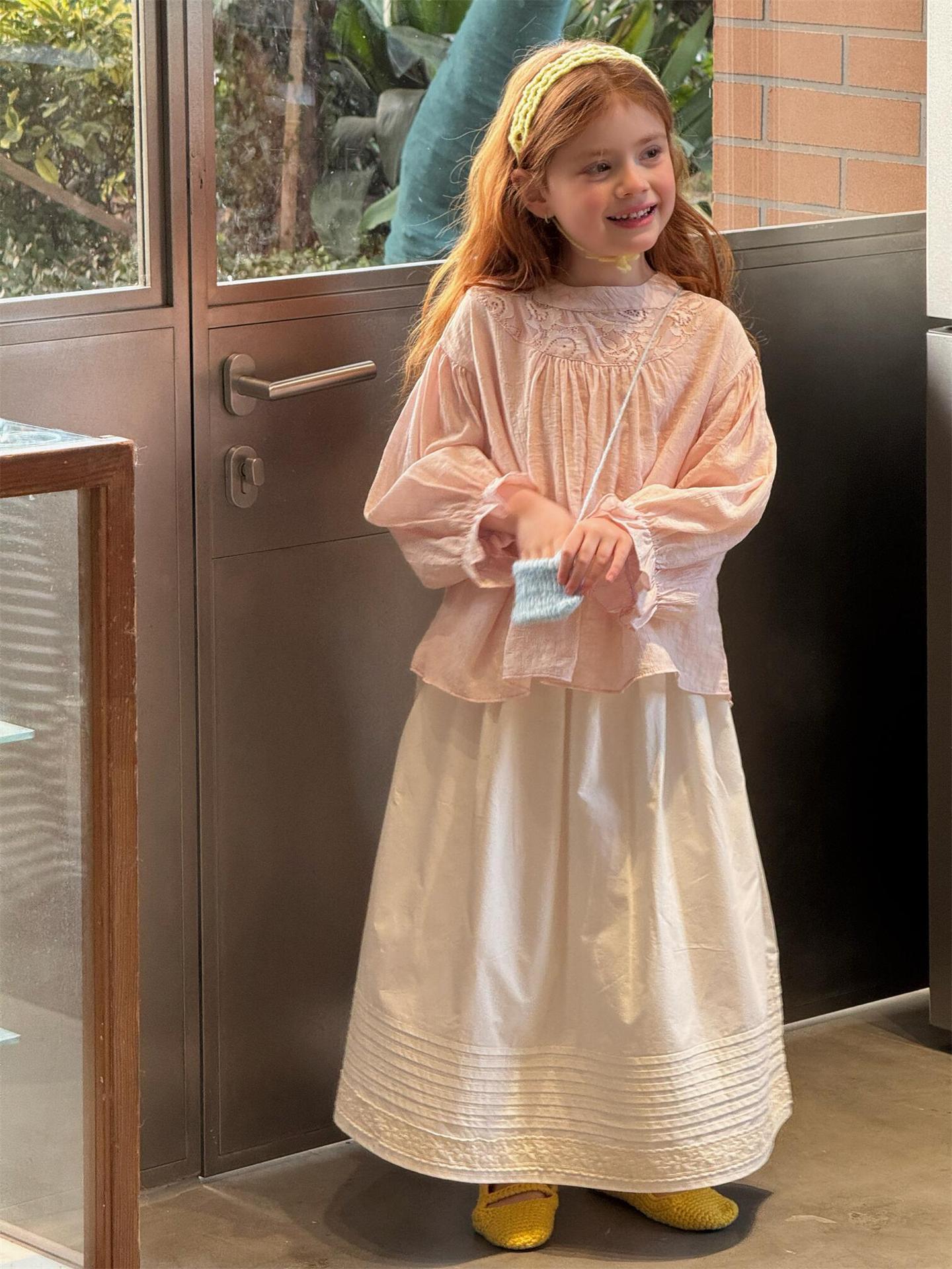 Lace Crew Neck Princess Blouse レース クルーネック ブラウス【mh0012223】