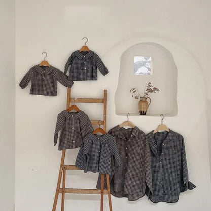 Vintage Plaid Cotton Shirt チェック柄 コットン 長袖シャツ【mh0012498】