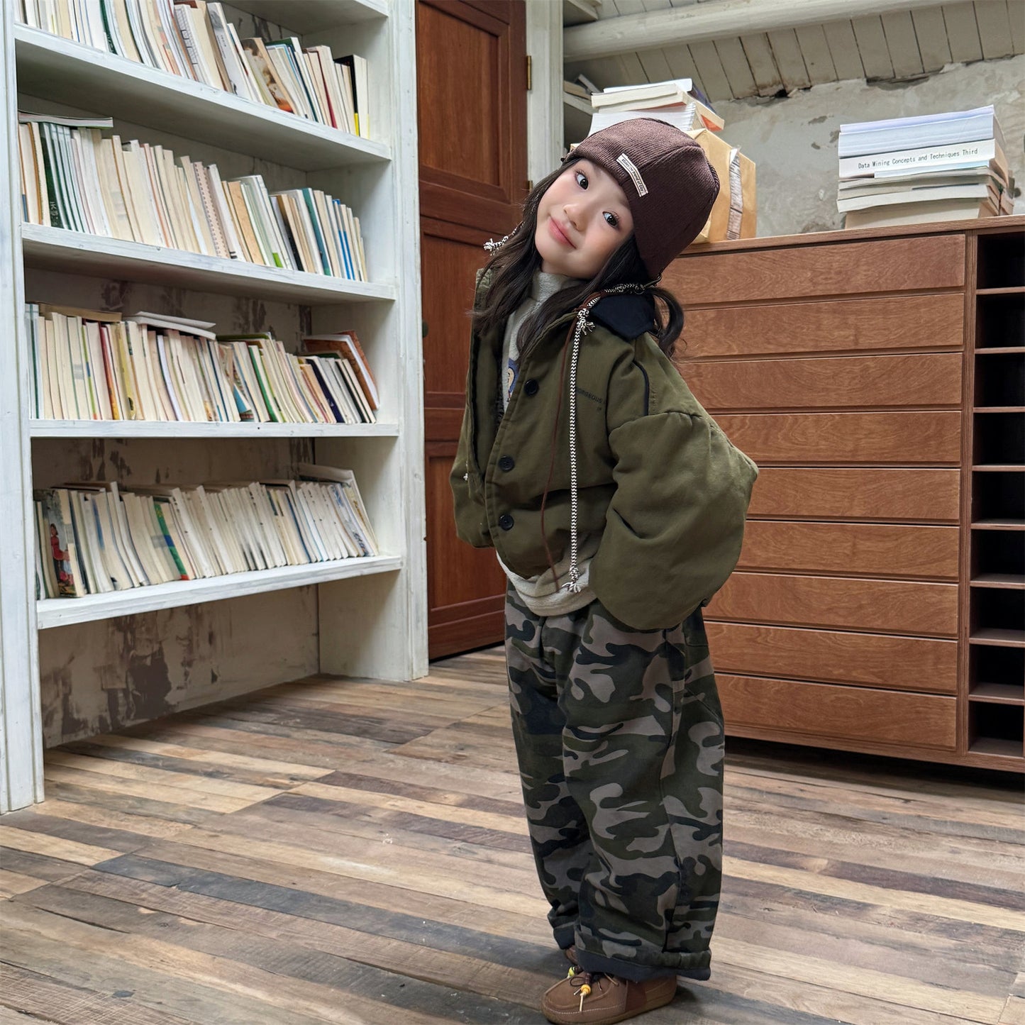 ジャケット 中綿 ボア裏地 ワークテイスト ストリート カジュアル アウター【mh0011604】