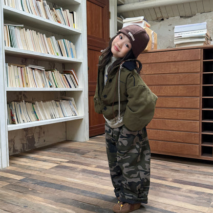 ジャケット 中綿 ボア裏地 ワークテイスト ストリート カジュアル アウター【mh0011604】